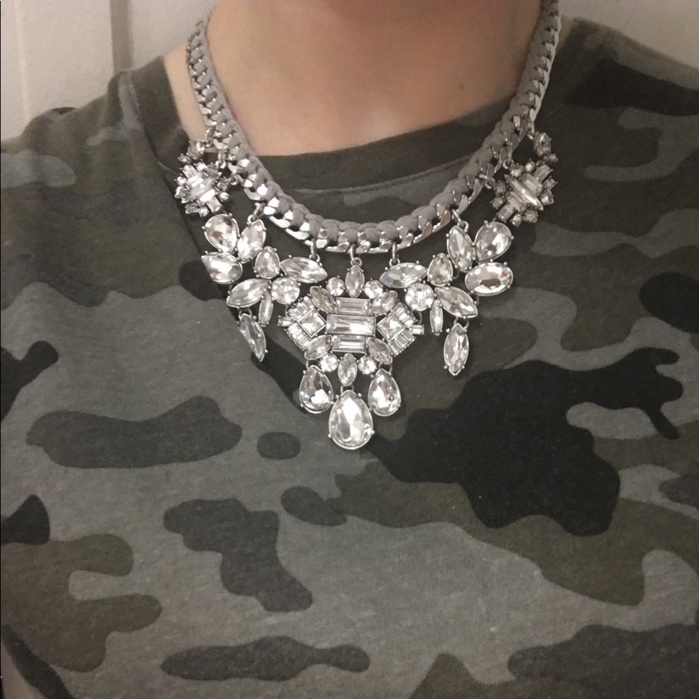 Decko Crystal Cluster Drama Necklace - Picture 2 of 4